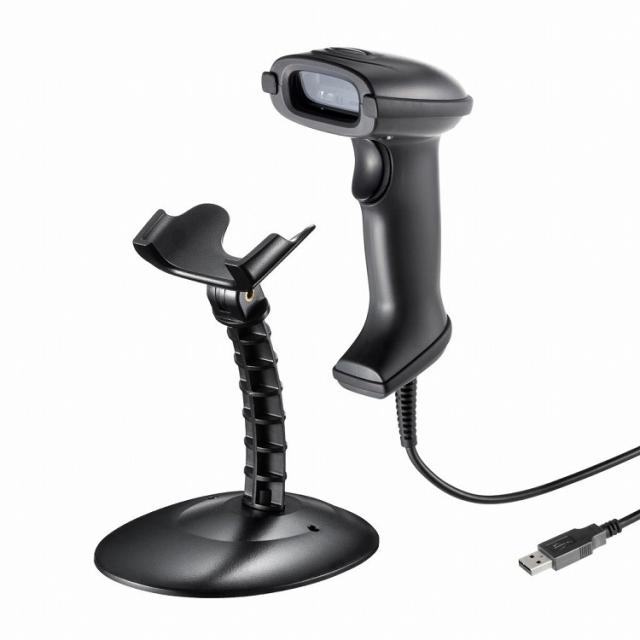 サンワサプライ 1次元CCDバーコードリーダー(スタンド付き) BCR-1D9BK(代引不可)【送料無料】