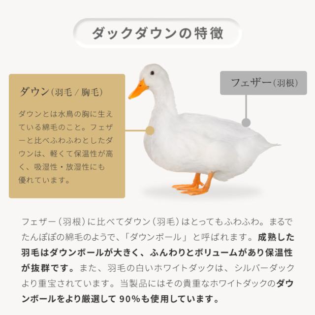日本製 羽毛布団 セミダブルロング 170×210cm ホワイトダックダウン90% CILシルバーラベル 充填量1.2kg 立体キルト 抗菌 アレルGプラス&2倍洗浄 350dp以上 かさ高145mm以上 掛け布団 国産_7