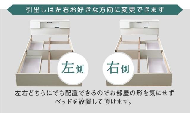 FLAP フラップ USB付き 多機能 ベッドフレーム シングル 宮付き 棚付き 宮棚 収納付き 引出し付き 収納ベッド シングルベッド(代引不可)_11