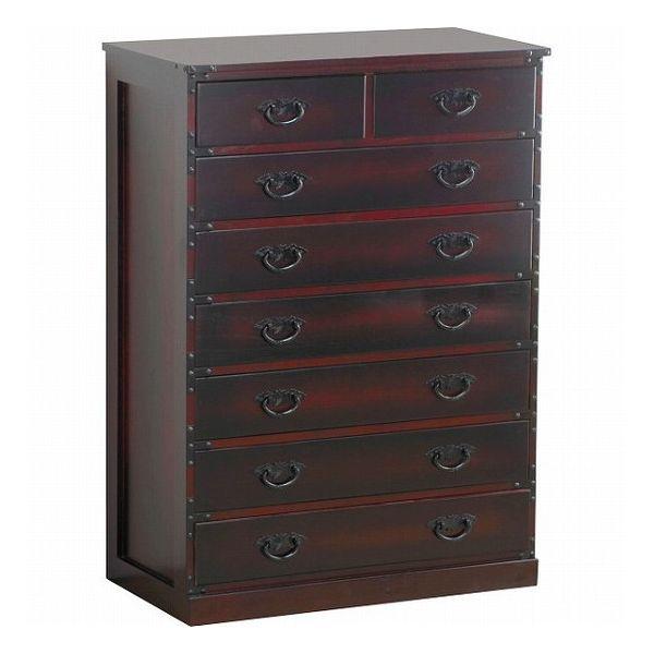ダークブラウン木製チェスト 7段引き出し 木製ダークブラウンチェスト