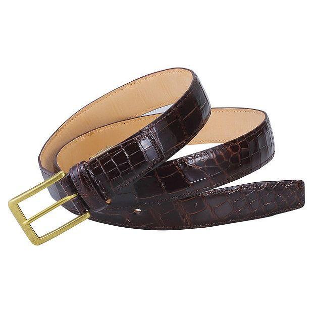 クロコダイル真鍮ベルト RE-HK5000 BROWN(代引不可)【送料無料】