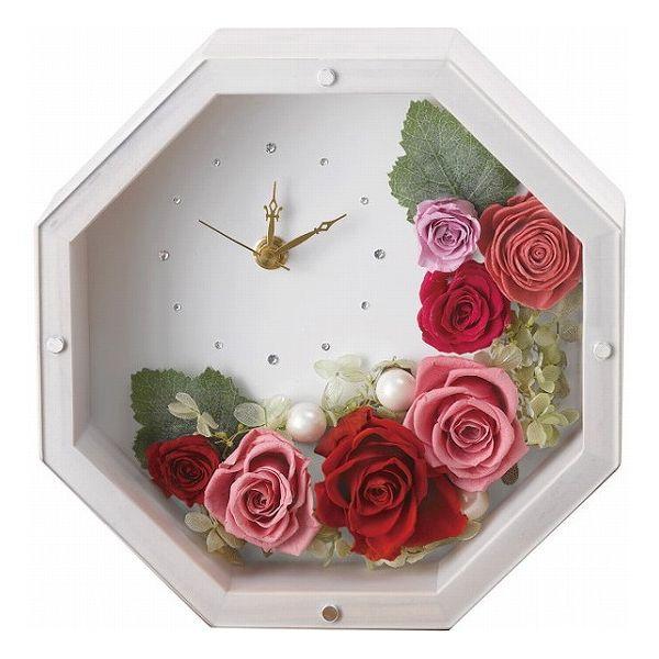 LOLY アンティークホワイト(プリザーブドフラワー) レッド 室内装飾品 花・グリ-ン ドライアレンジ花(代引不可)【送料無料】