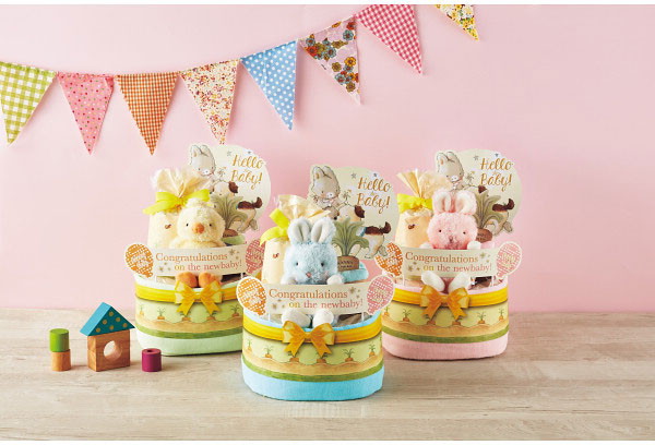 バニーズバイザベイおむつケーキ2段(代引不可)【送料無料】_1