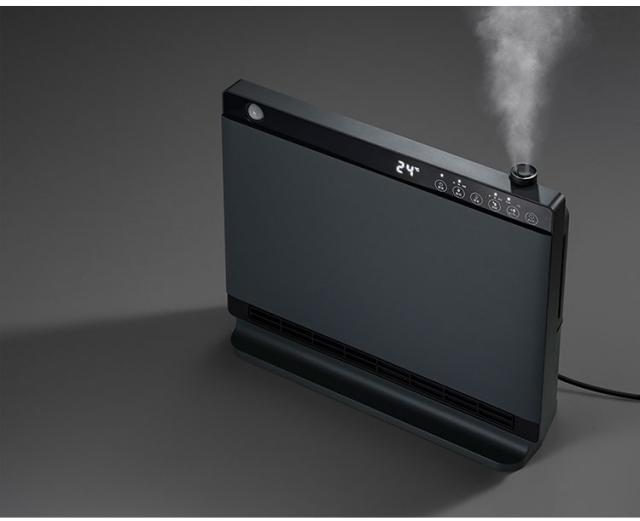 加湿機能付きセラミックヒーター ヒートワイドモイスト 大風量 ハイブリッド式 加湿単独運転可 節電 室温センサー 省エネ スリム タッチパネル 速暖 減灯 マット調【送料無料】 加湿機能付きセラミックヒーター ヒートワイドモイスト 大風量