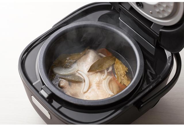 タイガー マイコンジャー炊飯器 3合 JBS-B055KL メタルブラック 炊きたて 炊飯ジャー 一人暮らし ひとり暮らし 低温調理 自動調理 マルチクッカー レトルト 温め【送料無料】_4