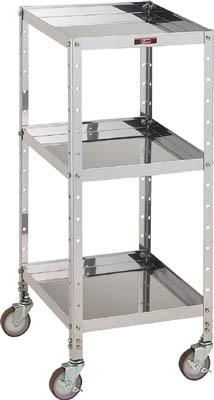TRUSCO V型ステンレスワゴン 350X420XH835 3段【VS-13SUS】(ツールワゴン・ステンレス製ワゴン)【送料無料】の通販は