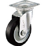 シシク スタンダードプレスキャスター ゴム車輪 自在 200径【WJ-200】(キャスター・プレート式ゴム車)【送料無料】の通販は 6,910円