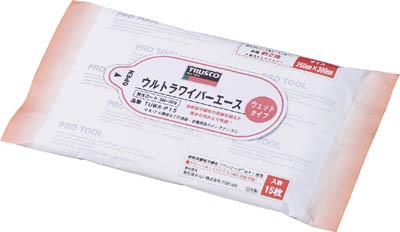 TRUSCO ウルトラワイパーエース ウエットタイプ パウチ15枚入【TUWA-P15】(清掃用品・ウエス)