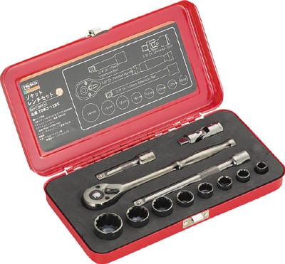 TRUSCO ソケットレンチセット 差込角9.5mm 12S【TSW3-12BS】(レンチ・スパナ・プーラ・ソケットレンチセット)【送料無料】