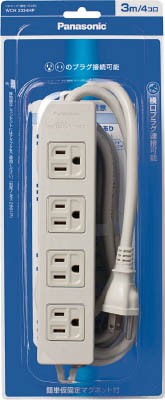 Panasonic OAタップ 接地15A形 4コ口 3mコード付 WCH2334HP 5,170円