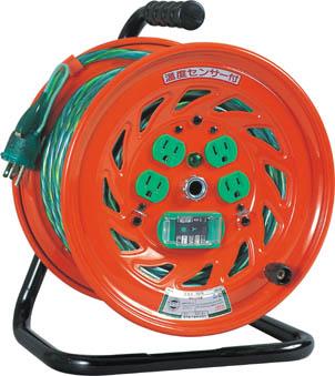 日動 特殊機能付電工ドラム アースチェックリール アース漏電しゃ断器付 30ｍ【GNF-EB34】【送料無料】の通販は