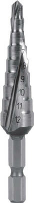 ＴＲＵＳＣＯ 六角軸ステップドリル ２枚刃 ４〜１２ｍｍ TSDS12【送料無料】