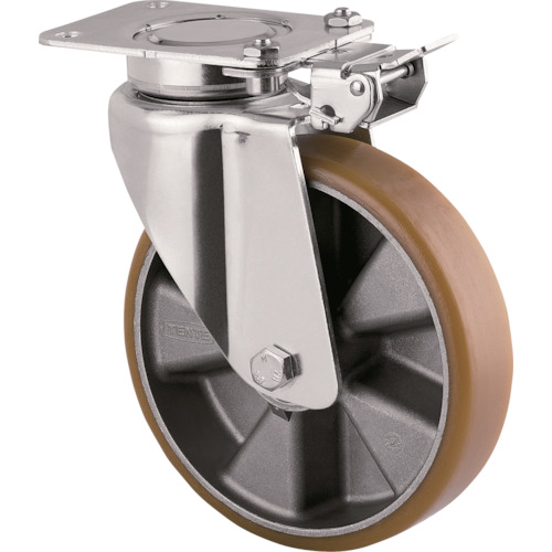 テンテキャスター 重荷重用高性能旋回キャスター(ウレタン車輪・メンテナンスフリー) 3641ITP125P63CONVEX【送料無料】の通販は