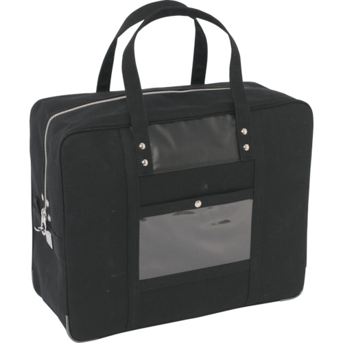 SANEI 帆布メール用ボストン(LL)馬蹄錠金具付 黒 BTLLU01【送料無料】