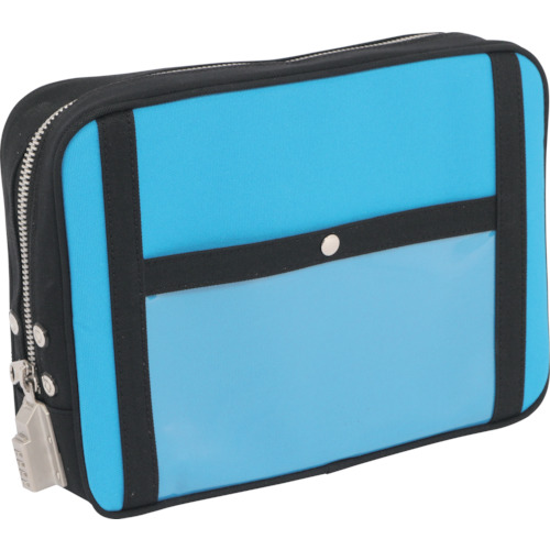 SANEI 帆布メール用ポーチ(L)SED-1錠付 ブルー PLSED09【送料無料】