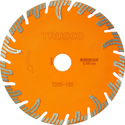 TRUSCO トラスコ ダイヤモンドカッタープロテクトセグメント 180X2.4TX25.4 TDHS180【送料無料】