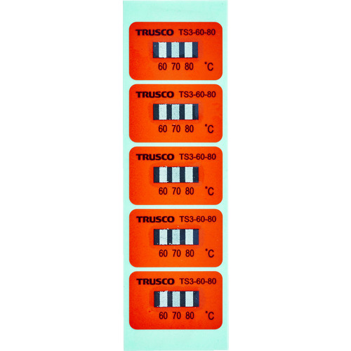 TRUSCO トラスコ 温度シール3点表示不可逆性60℃~80℃(40枚入り) TS36080【送料無料】