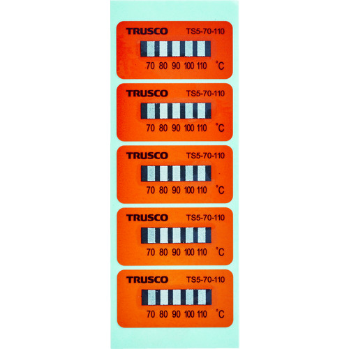 TRUSCO トラスコ 温度シール5点表示不可逆性70℃~110℃(40枚入り) TS570110【送料無料】の通販は