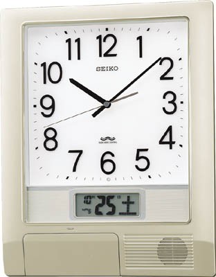 ＳＥＩＫＯ 電波プログラムクロック 429×345×57 銀色メタリック【PT201S】(ＯＡ・事務用品・掛時計)【送料無料】