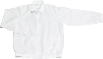 ブラストン ジャケット（衿付）−白−ＬＬ【BSC-41001-W-LL】(理化学・クリーンルーム用品・クリーンルーム用ウェア)