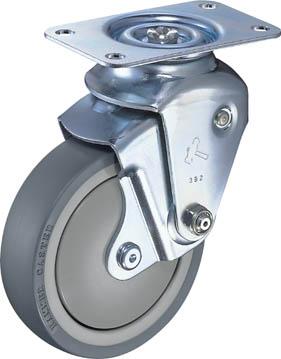 ハンマー クッションキャスター自在ウレタン車100ｍｍ 線径2．3ｍｍ【940BBE-BLB100-23-BAR01】(キャスター・緩衝キャスター)