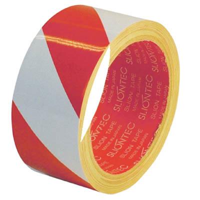 スリオン 危険表示用反射テープ 90ｍｍ×10ｍ（赤／白）【965100-RW-00-90X10】(テープ用品・安全表示テープ)【送料無料】