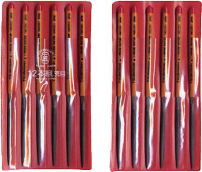 ツボサン 組ヤスリ 12本組 半丸 荒目【HA012-01】(研削研磨用品・ヤスリ)【送料無料】