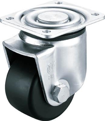 ユーエイ 低床式重荷重キャスター自在車 80径ＭＣナイロン車輪【UHG-80MC】(キャスター・低床式キャスター)【送料無料】の通販は