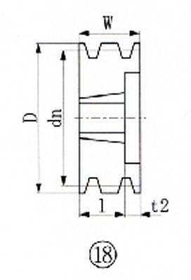 ＥＶＮ ブッシングプーリー ＳＰＢ 206粍 溝数3【SPB206-3】(駆動動力器機・ベアリング・滑車)【貨物輸送無料】
