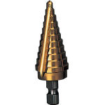 ＴＲＵＳＣＯ ステップドリル 2枚刃チタンコーティング 5〜25ｍｍ 段数11【NMS-25G】(穴あけ工具・ステップドリル)【送料無料】