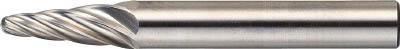 ＴＲＵＳＣＯ 超硬バー テーパー型 Φ6（14°）Ｘ刃長19Ｘ軸6 アルミカット【TA7C060】(研削研磨用品・超硬バー)