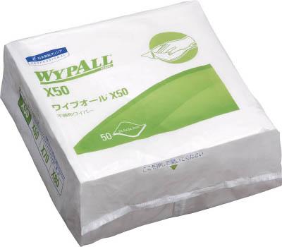 クレシア ワイプオール Ｘ50 4つ折り（薄手）【60550】(清掃用品・ウエス)【送料無料】