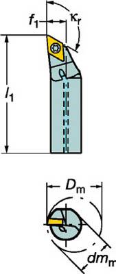 サンドビック コロターン107 ポジチップ用ボーリングバイト【A20S-SDXCR11-R】(旋削・フライス加工工具・ホルダー)【送料無料】
