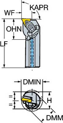 サンドビック コロターンＲＣ ネガチップ用ボーリングバイト【A25T-DTFNL 16】(旋削・フライス加工工具・ホルダー)【送料無料】