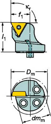 サンドビック コロターンSL コロターン107用カッティングヘッド 570STFCR1611B1