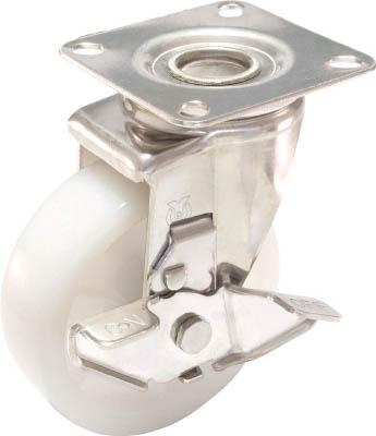 ユーエイ キャスターステンレス製Ｓ付自在車 150径ナイロン車輪【SUS-NJ2-150S】(キャスター・プレート式ナイロン車)【送料無料】の通販は