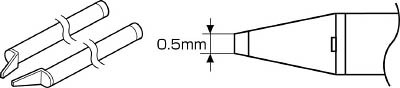 白光 こて先 ＣＨＩＰ 0．5Ｌ型【A1577】(はんだ・静電気対策用品・ステーション型はんだこて)【送料無料】の通販は