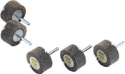 ＴＲＵＳＣＯ ミラクルフラップホイール 外径60Ｘ厚25Ｘ軸6 5個入 180♯【MR6025  180】(研削研磨用品・フラップ軸付ホイール)
