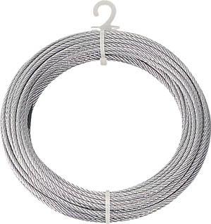 ＴＲＵＳＣＯ メッキ付ワイヤーロープ Φ9ｍｍＸ20ｍ【CWM-9S20】(建築金物・工場用間仕切り・ワイヤロープ)【送料無料】