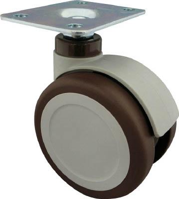 トーシン プレート式双輪キャスター 124径 自在【X5-P】(キャスター・双輪キャスター)【送料無料】