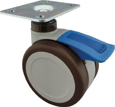 トーシン プレート式双輪キャスター 100径 自在ダブルストッパー付【X(WSP)4-P】(キャスター・双輪キャスター)【送料無料】