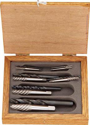 ＴＲＵＳＣＯ エキストラクターセット ラセン型 6本組 木箱入【EXS-1820】(ねじ切り工具・タップ除去工具)【送料無料】