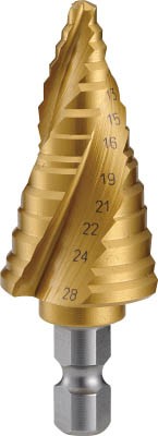 ＴＲＵＳＣＯ ステップドリル 3枚刃チタンコーティング 5〜28ｍｍ 段数11【3S-NMS-28G】(穴あけ工具・ステップドリル)【送料無料】の通販は