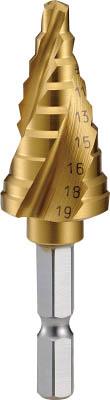 ＴＲＵＳＣＯ 六角軸ステップドリル 3枚刃チタンコーティング 5〜19ｍｍ【3S-NMS-19G】(穴あけ工具・ステップドリル)【送料無料】