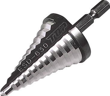 ＴＯＰ 電動ドリル用ステップドリル 10段 4〜22ｍｍ【ESD-422】(穴あけ工具・ステップドリル)【送料無料】の通販は 9,390円