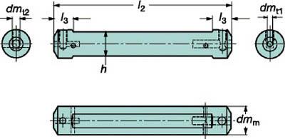 サンドビック コロターンＸＳ 小型旋盤アダプタ【CXS-A16-07】(旋削・フライス加工工具・ホルダー)【送料無料】の通販は