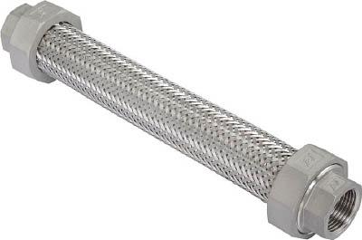 フレキシブルメタルホース（非溶接・ユニオン型・ステンレスタイプ）【Z-10000NW-25-300】(管工機材・フレキ管)【送料無料】