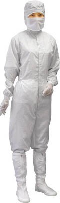 ブラストン つなぎ服 ホワイト ＬＬサイズ【BSC-12021-W-LL】(理化学・クリーンルーム用品・クリーンルーム用ウェア)【送料無料】の通販は
