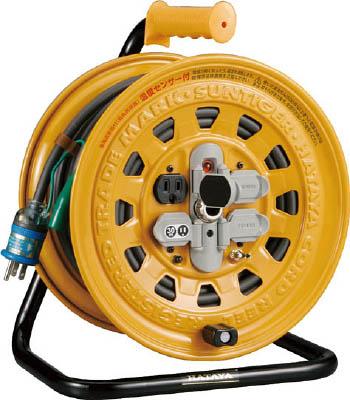ハタヤ 温度センサー付コードリール 単相100Ｖ 20ｍ アース・ブレーカー付【BG-201KXS】【送料無料】