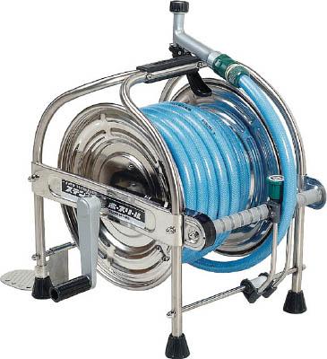 ハタヤ ステンレス（ＳＵＳ304）ホースリール 20ｍ耐圧ホース レバーノズル付【SSA-20P】(ホース・散水用品・ホースリール)【送料無料】